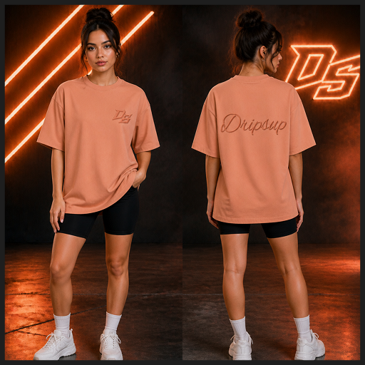 Dripsup Signature Tee — Peach / Olive / Sand / Black / Navy / White / Lavender / Baby Blue / Charcoal (9 colorways)